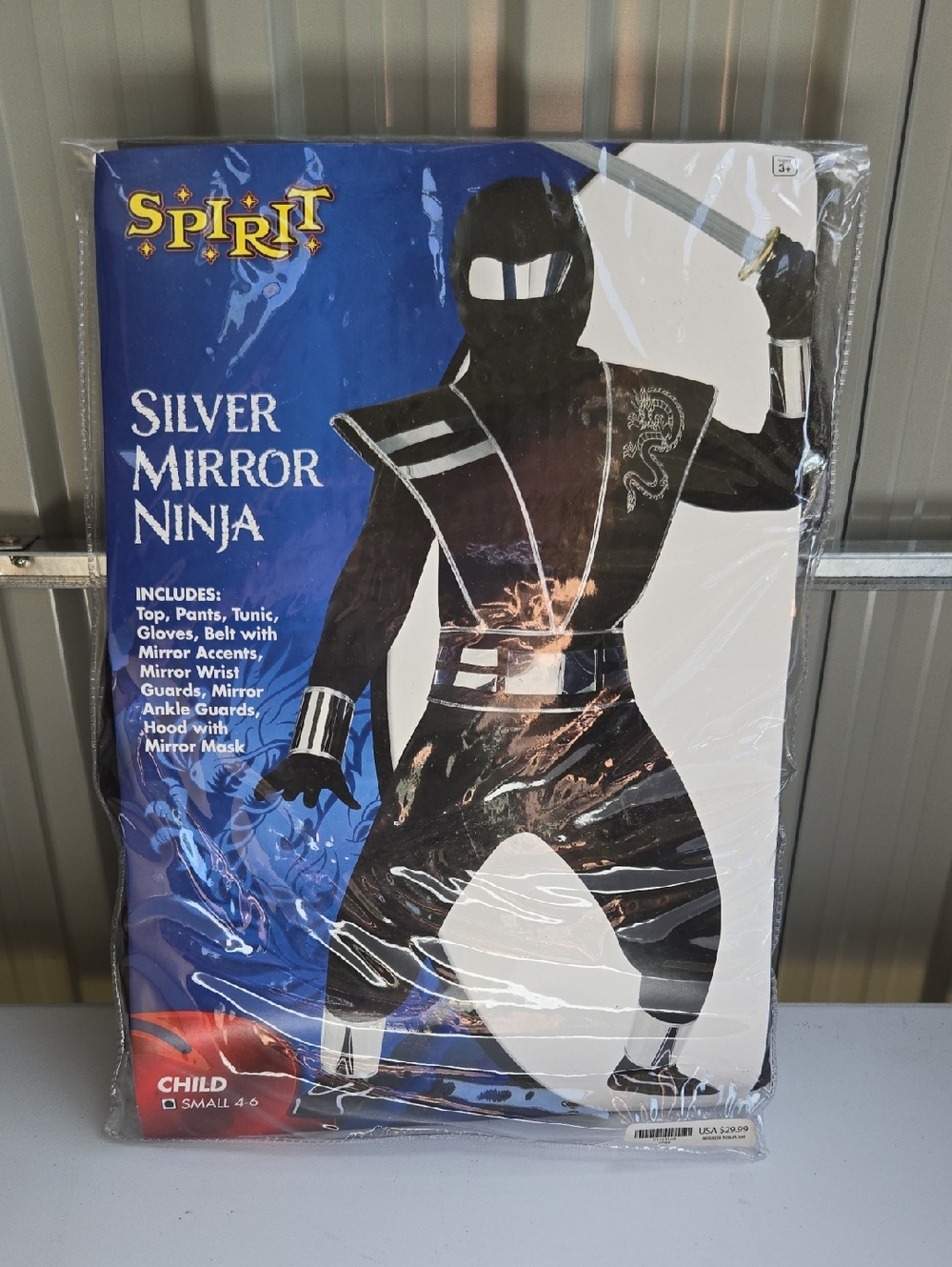 Spirit Silver Ninja Costume - Black & Silver